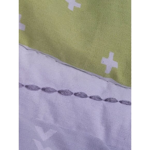 Cloud Island Quilted Blanket Mountains Trees Clouds Blue White Gray Wall Crib - Picture 5 of 12